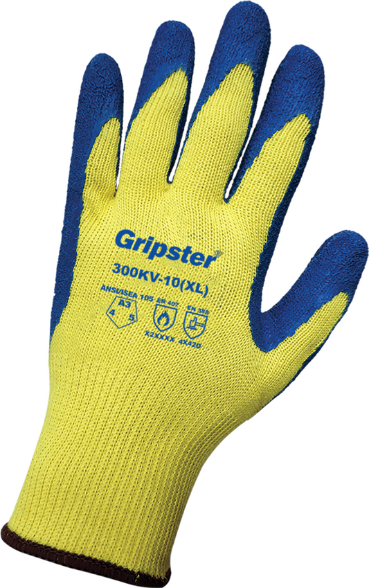 Aramid Cut-Resistant Gloves, Rubber-Coated Palm & ANSI-Rated