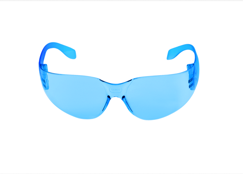 Frosted Blue Safety Glasses - ANSI & UV Rated