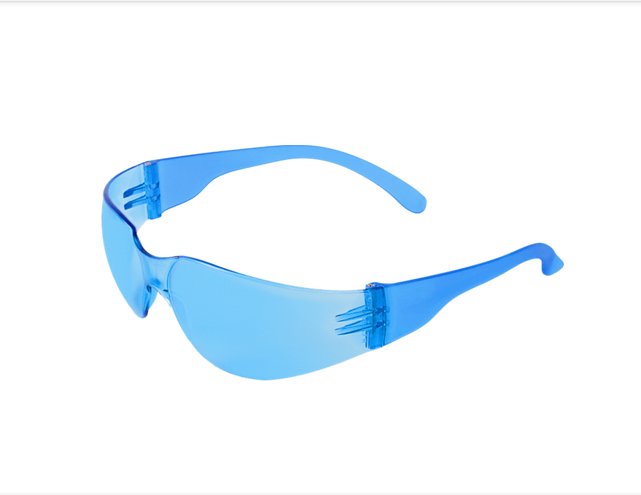 Frosted Blue Safety Glasses - ANSI & UV Rated