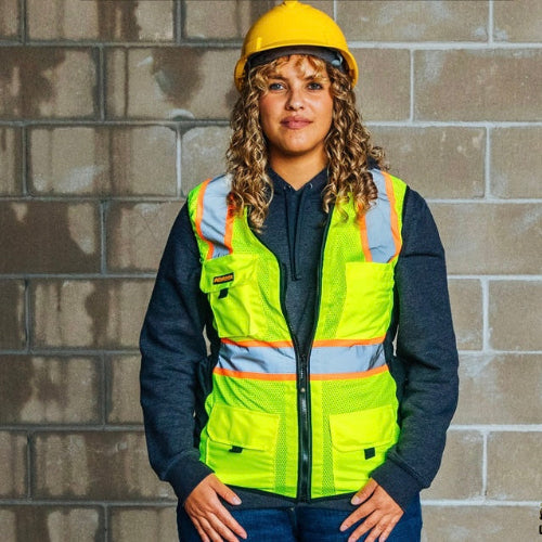 First Lady High Visibility Fitted Safety Vest - Yellow