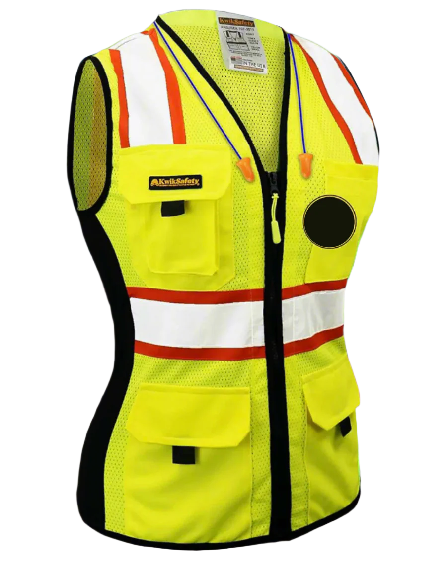 First Lady High Visibility Fitted Safety Vest - Yellow