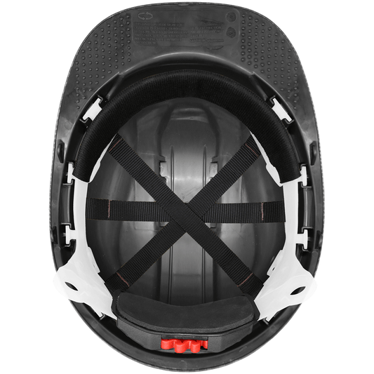 Black Graphite Vented Cap Style Hard Hat - 6-Point Ratchet Suspension & ANSI Z89.1