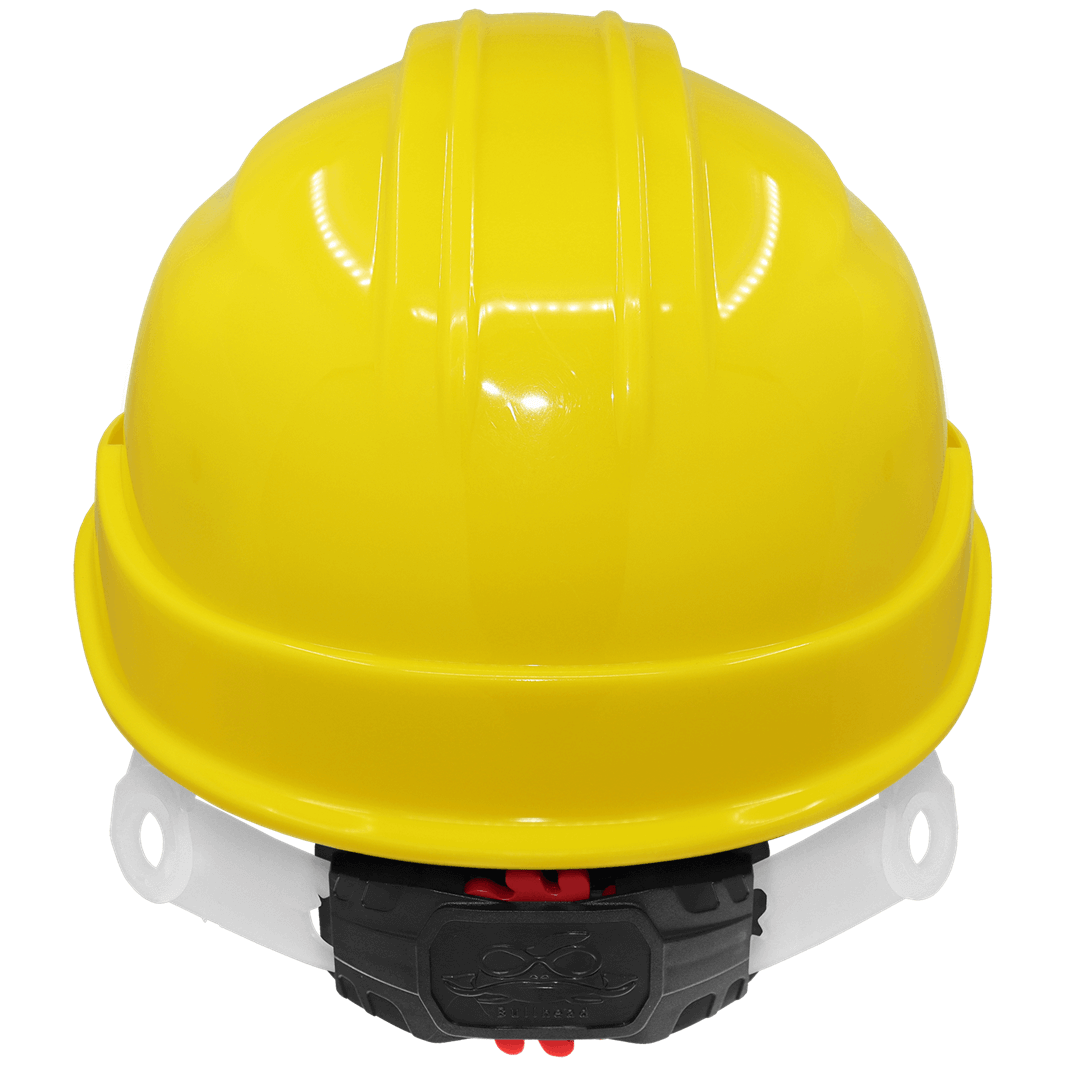 Yellow Vented Cap Style Hard Hat - 6-Point Ratchet Suspension & ANSI Z89.1
