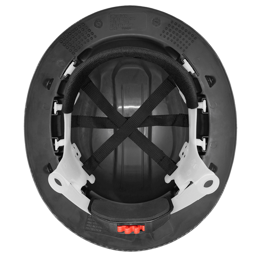 Black Graphite Unvented Full Brim Hard Hat - 6-Point Ratchet Suspension & ANSI Z89.1