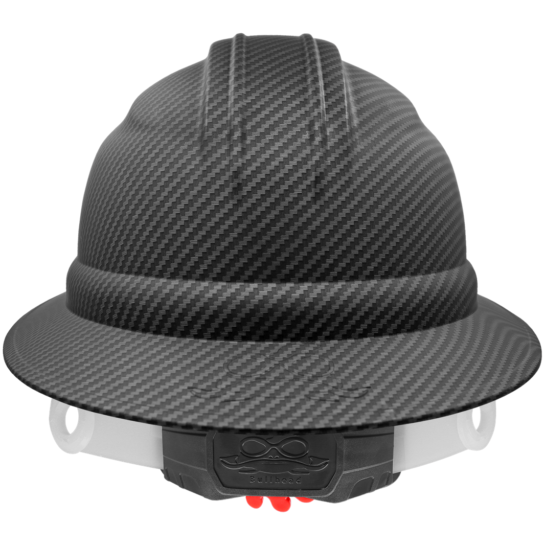 Black Graphite Unvented Full Brim Hard Hat - 6-Point Ratchet Suspension & ANSI Z89.1