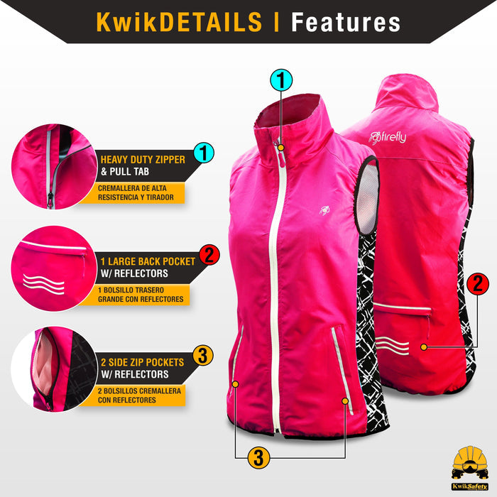 Firefly Reflective Racing Vest - Pink