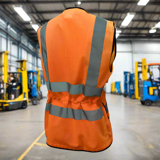 Type R Class 2 High-Visibility Orange Safety Vest