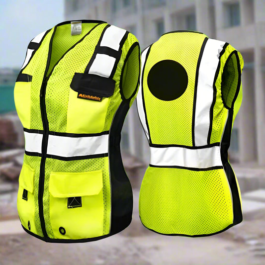 RoadBoss High Visibility Fitted Safety Vest - Yellow