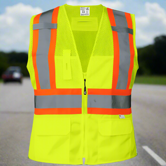 High-Visibility Yellow Women’s Fit Surveyor’s Safety Vest
