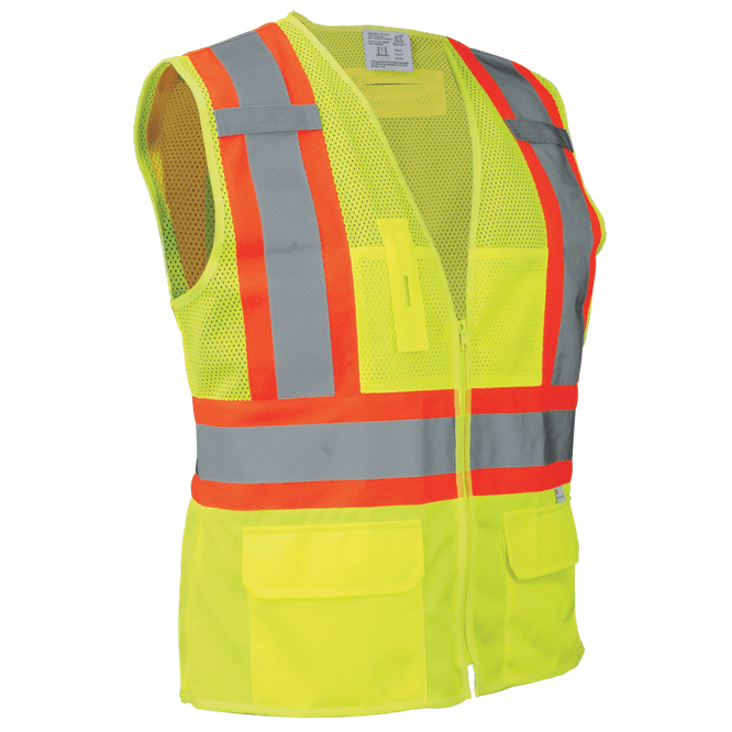 High-Visibility Yellow Women’s Fit Surveyor’s Safety Vest