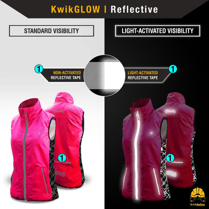 Chaleco reflectante de carreras Firefly - Rosa