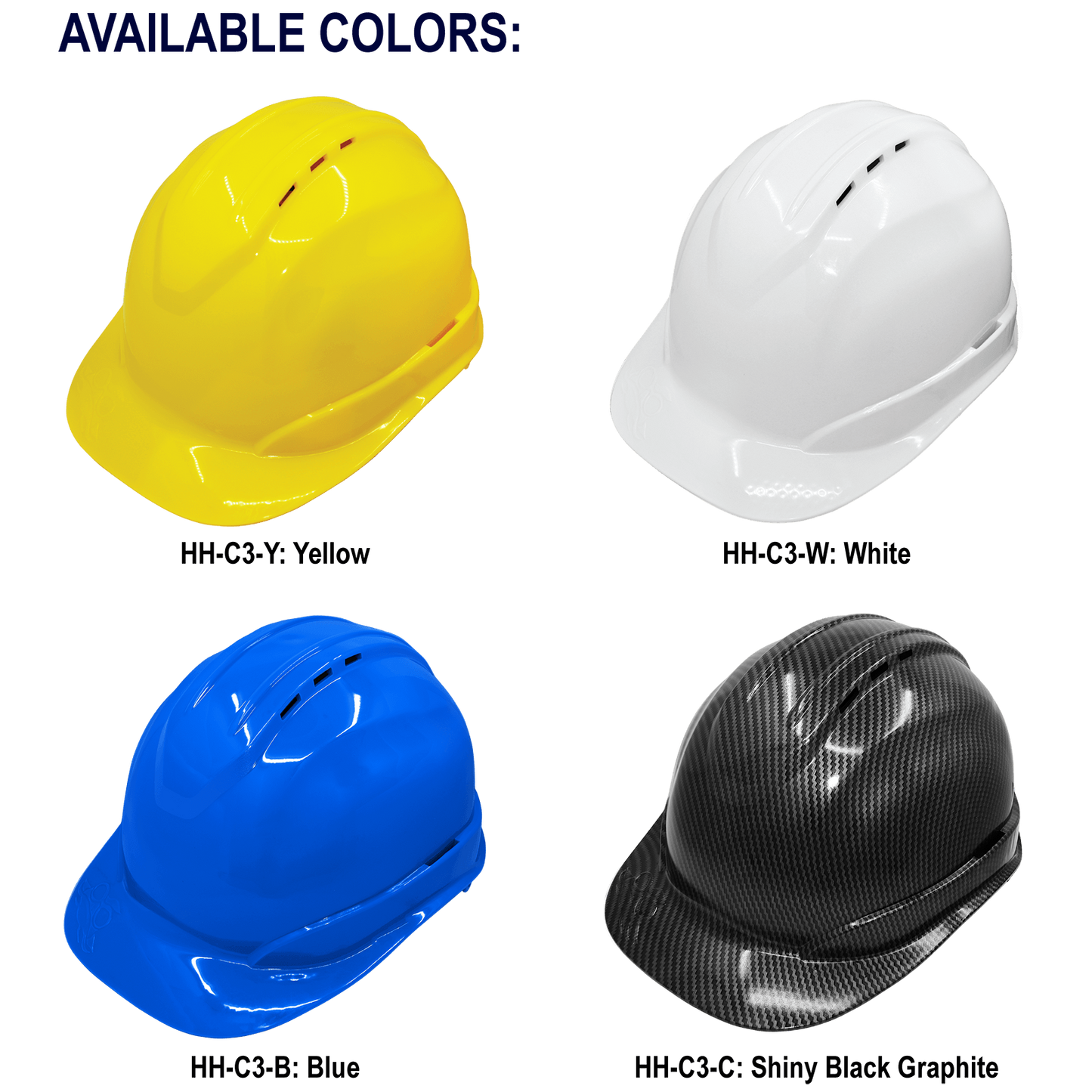 White Vented Cap Style Hard Hat - 6-Point Ratchet Suspension & ANSI Z89.1