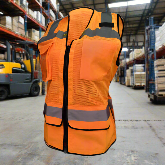 Type R Class 2 High-Visibility Orange Safety Vest
